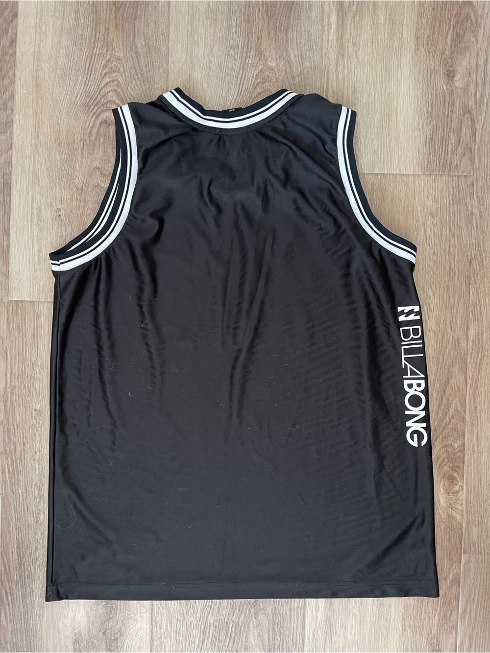 Billabong Black Tank Top with White Wave Logo - Picture 4 of 5